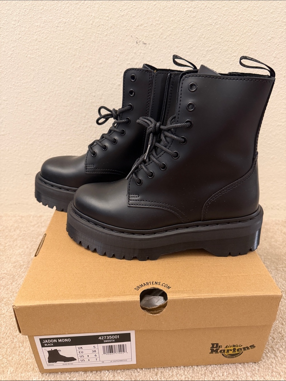 Dr. Martens Black Jadon Mono Boots